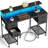 Lloana Metal Base Computer Desk with Power Outlet-930434935