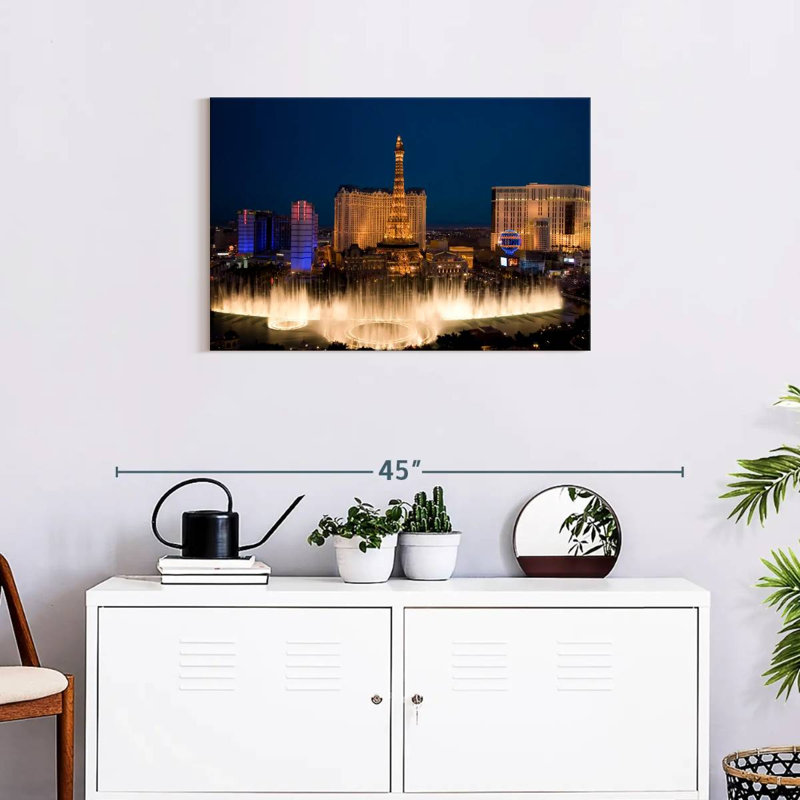 Kavia Las Vegas Bellagio Fountain, 20" H x 30" W