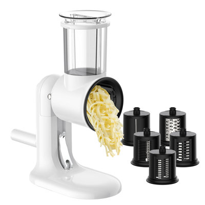 Cheese Grater Hand Crank , Rotary Cheese Grater For Cheese, Vegetable, Nuts, Cheese Grater With 5 Removable Blades, Manual Cheese Grater Hand Crank Wi