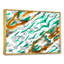 Vagues vertes et brunes - peinture sur toile-67323538-67323539