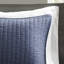 Très grand / très grand lit matelassé bleu marine - réversible avec microfibre et bourre de coton 3 pièces