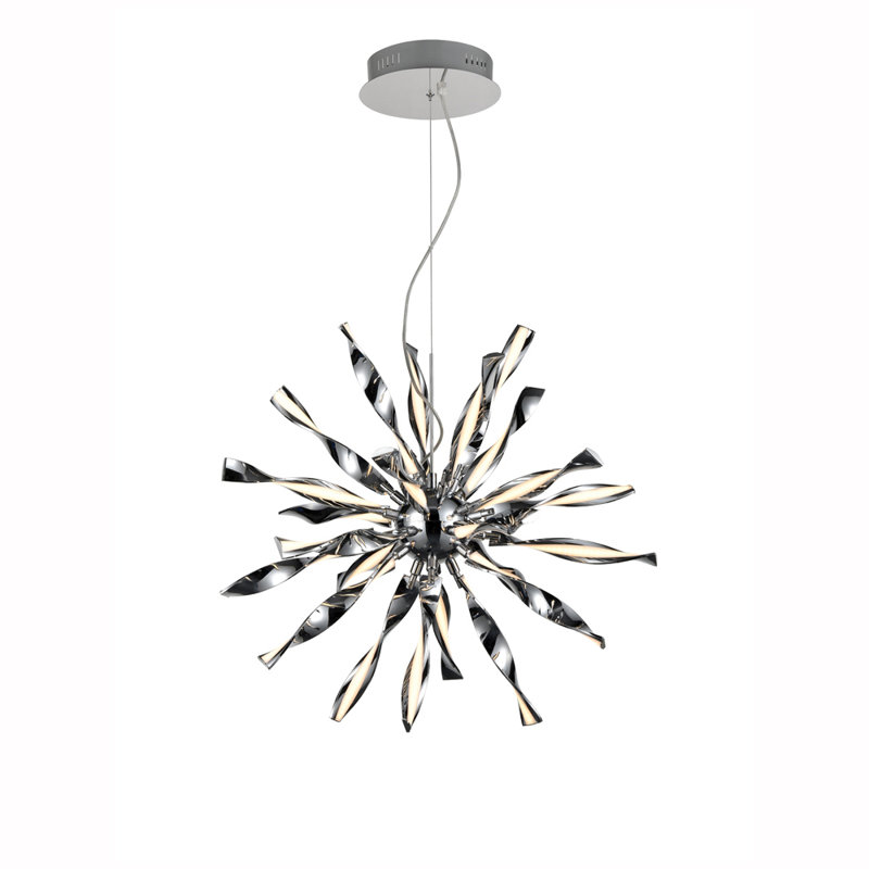 Afra 24 - Light LED Geometric Pendant, Chrome