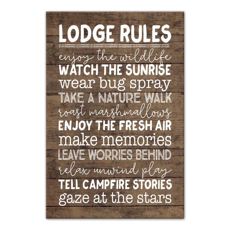 " Lodege Rules "