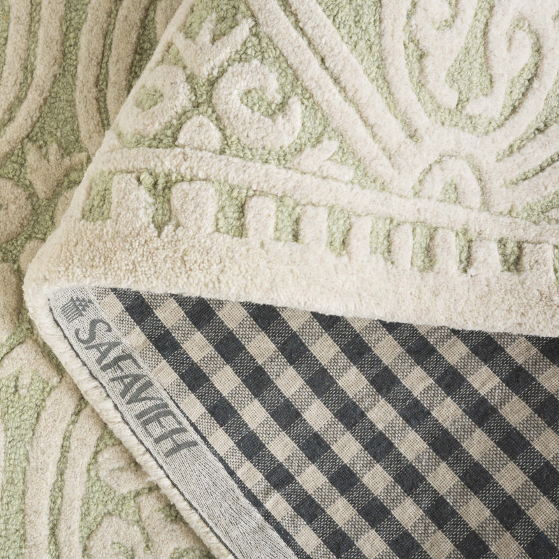 Steve Cambridge Hand Tufted Wool Geometric Rug, Rectangle 8' x 10'
