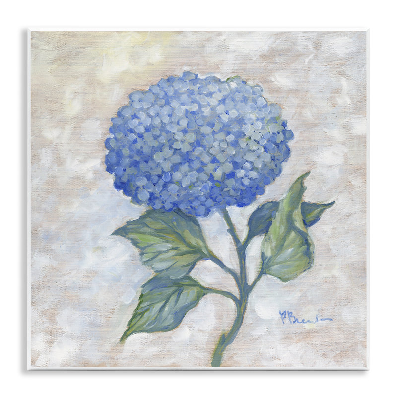 Plaque murale traditionnelle en forme d'hortensia bleu, design par Paul Brent