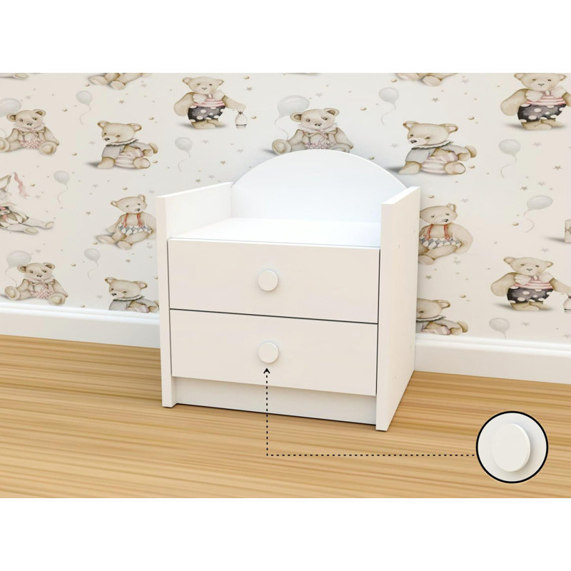 Szn01 bedside table, white handle