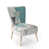 Geometric White Polyester Blend 2 selected