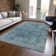 Machine Washable Indoor/Outdoor Xhevrie Blue Rug