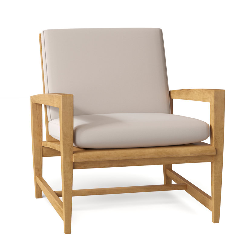 Amalfi Outdoor Teak Lounge Chair, Canvas Canvas Sunbrella® Canvas