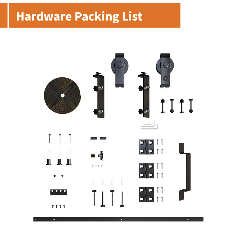 Porte de grange pliante blanche 40 po x 84 po (portes de grange doubles 20 po x 84 po), portes de placard coulissantes pliantes avec trousse de quincaillerie incluse, imperméable et silencieux, trous pré-percés Assemblage facile
