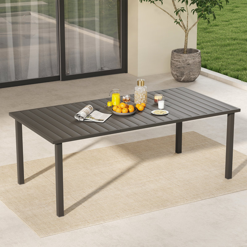 Table de salle à manger Messer Zestversa, H 28,3 po x l 78,8 po x P 39,4 po, Brun