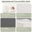 Canapé-lit futon double convertible pleine grandeur, canapé-lit beige avec poignée, coussins amovibles et housse lavable pour les petits espaces-1122044604-1122044606