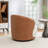Stith Velvet Upholstered Swivel Barrel Chair-374692082