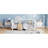 Low Profile Twin Size Kids Platform Bed With Removable Safety Side Rails, Crisp White Metal-736485333