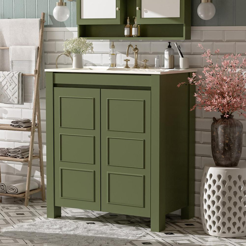 Meuble-lavabo de ferme 30 po avec lavabo en céramique