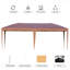 Pavillon de jardin escamotable 10 x 19,2 pi, pour une utilisation festive avec sac de transport (café)-125125324