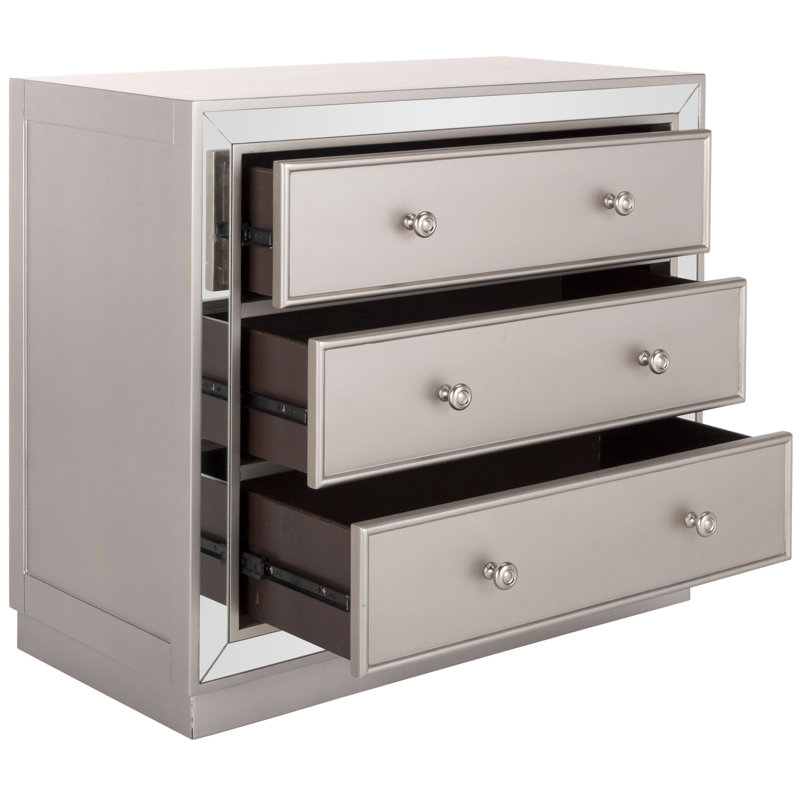Nylah 31.87'' W 3 - Drawer Dresser, Champagne