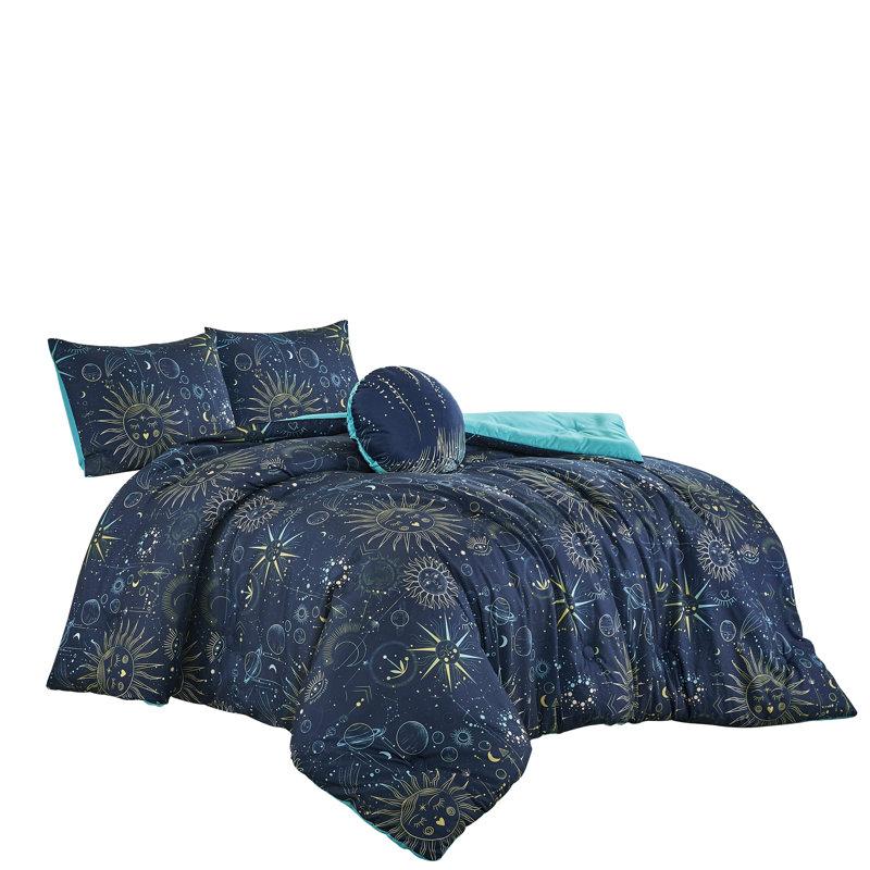 Astro Twin Size Blue Polyester Comforter Set