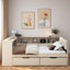 Lit plateforme en bois avec tablettes de rangement-2020578865-2020578866