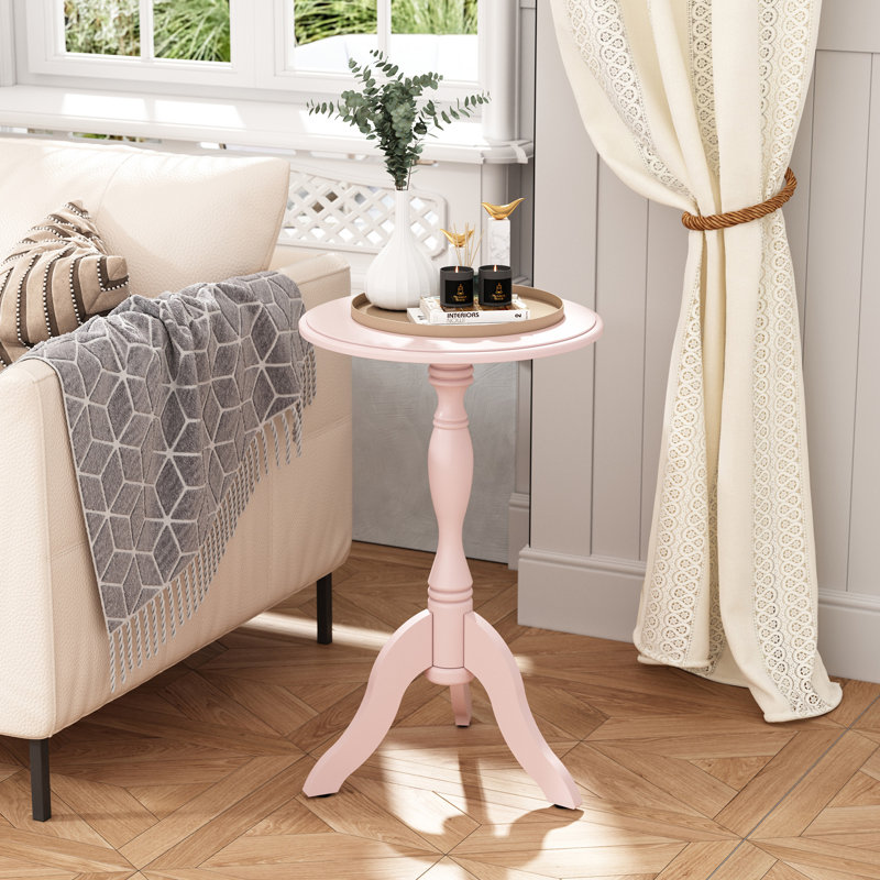 Davenia End Table, Pink