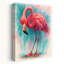 Art flamant rose rose dans des couleurs vives exotiques-1945879979