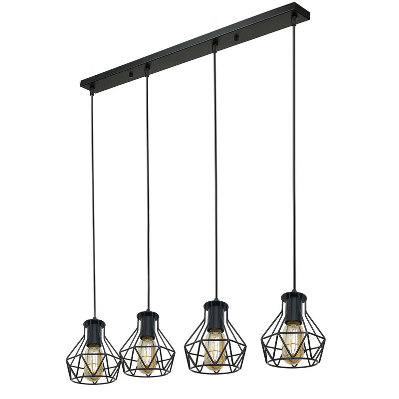 Walser 4-Light Kitchen Island Geometric Pendant