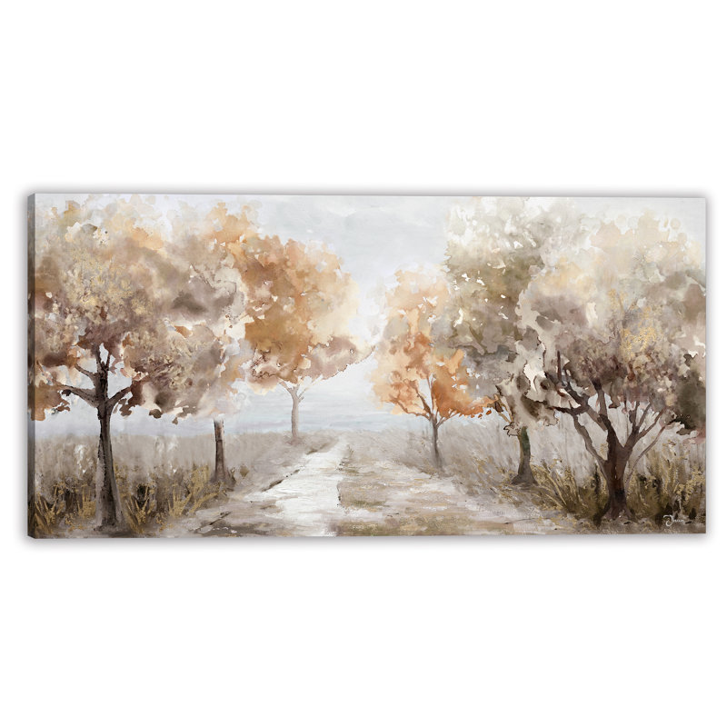 «Fall Trees», reproduction d'art sur toile tendue, H 24 po x l 48 po x 1,5 po