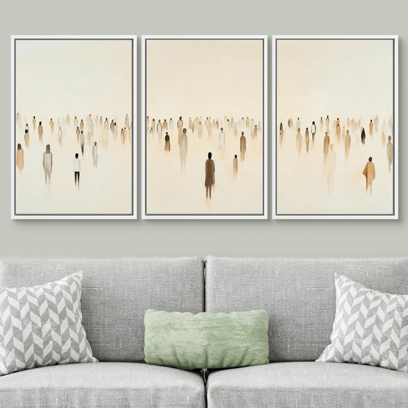 Illustration de silhouettes de gens religieux minimalistes, figurines abstraites sereines et neutres, images murales de salon, impression numérique sur toile, impression numérique sur toile encadrée