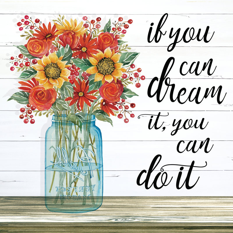 If You Can Dream It - impression, H 30 po x l 30 po, Papier avec cadre simple argenté, Oui