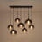7-light Gradient Glass Island Pendant