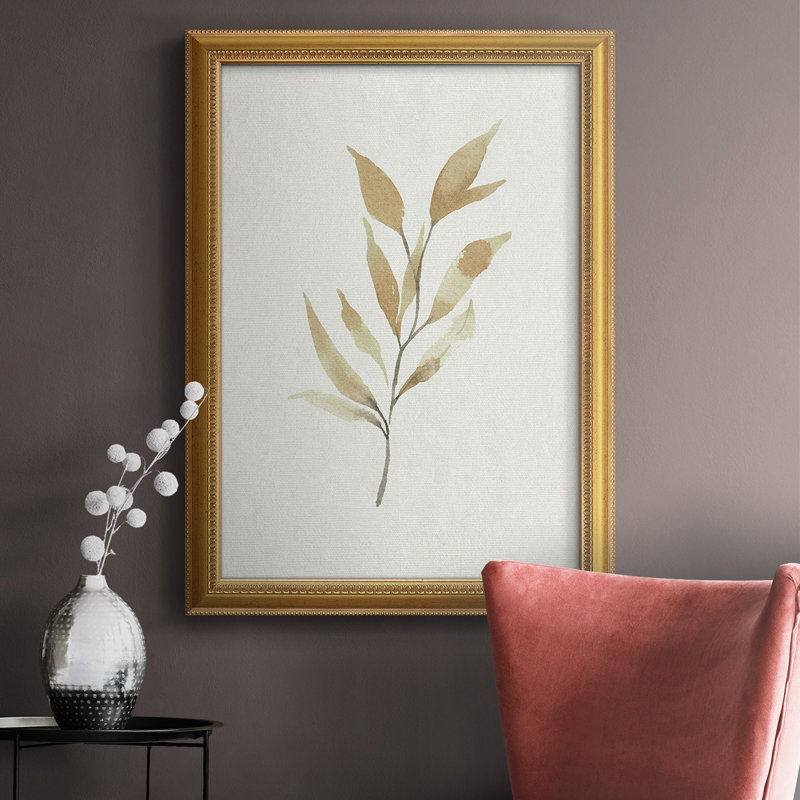 Toile tendue encadrée «Soft Autumn Branch II» - prête à être accrochée, H 20 po x l 16 po x P 1 po