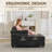 37.8" W Upholstered Chenille Armchair with Ottoman-1546067354