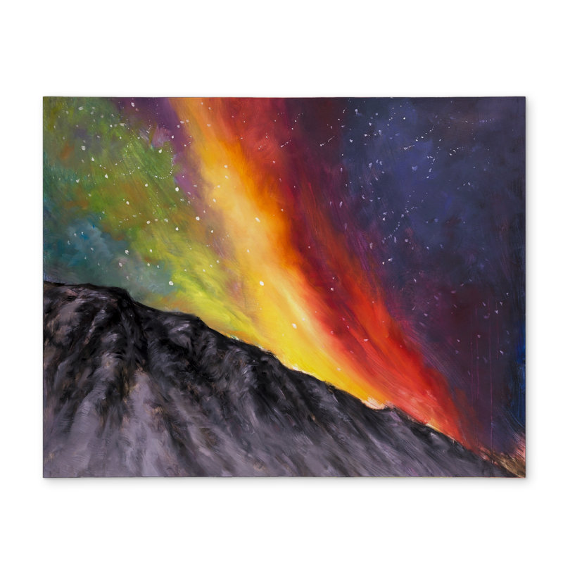 Napperon Aurora Borealis Mountain | Décoration de chambre bleue