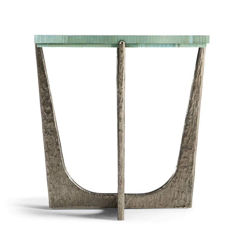 Water Seaglass Martini Table, 23" H x 21.5" W x 21.5" D