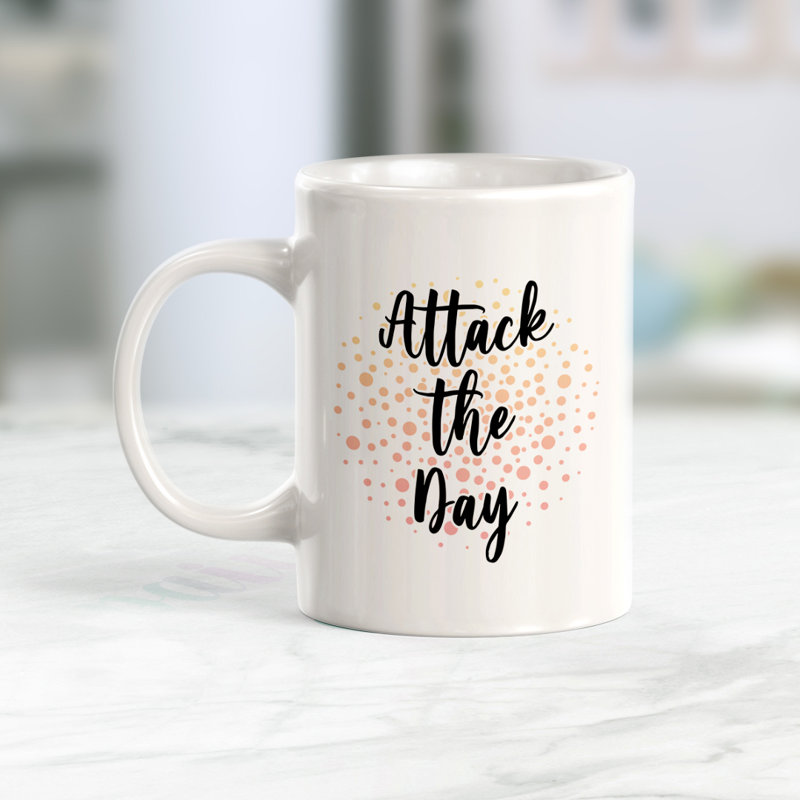 Tasse à café Attack The Day, Ensemble de verres à lait, Céramique