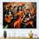 «Salsa Fiesta music latino célébration», reproduction d'art sur toile encadrée