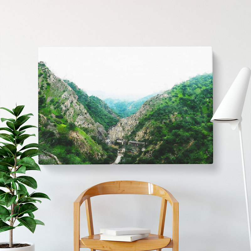 Mountain View In Jaipur India - Wrapped Canvas Print, 50cm H x 76cm W x 3cm D