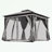 Outdoor Gazebo with Double Roofs and Privacy Screens-112693008-112693010