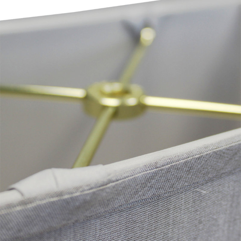 10'' H x 8'' W Linen Rectangle Lamp Shade, Grey