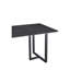 Table de salle à manger en acier au carbone avec surface en pierre noire Lauren - supporte jusqu'à 71 kg-121059716