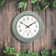 8-inch Indoor/outdoor Sage Green Quartz Wall Clock With Temperature