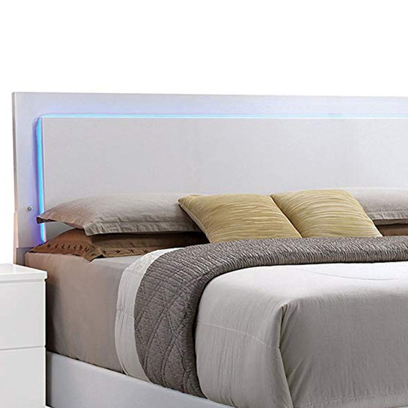 Morfaw Vegan Leather Platform Bed