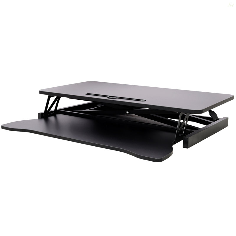 Adjustable Height Standing Laptop Desk,Adjustable Sit To Stand Up Workstation  With Keyboard Tray,Black, Black