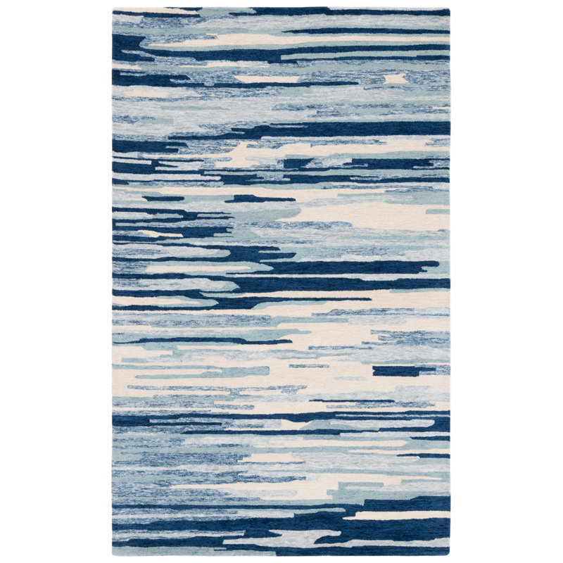 Tapis en coton / ivoire Jhenifer, Rectangle 5 pi x 8 pi