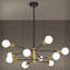 Lustre Spoutnik léger avec hauteur réglable, luminaire de style Mid-Century doré pour salle à manger, chambre à coucher, salon, cuisine et vestibule-296826228-296826231