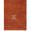 Tapis écologiques en laine noué à la main Paisleigh - Carré | Orange et blanc | Design contemporain | Tapis de salon, chambre à coucher-30484382-121886291