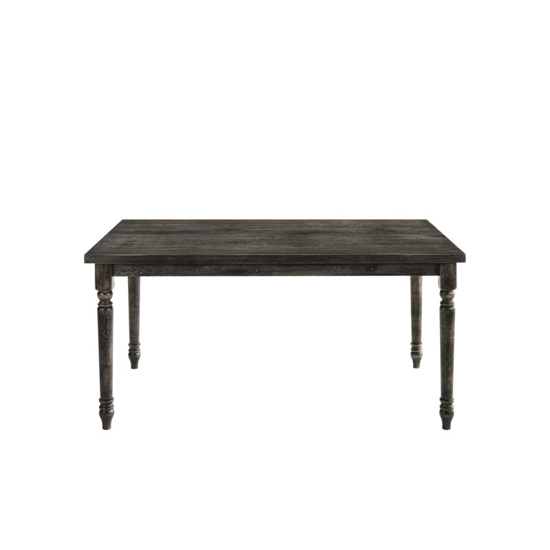 Table rectangulaire gris patiné - Décoration de salle à manger avec plateau fixe idéal pour les expériences intimes
