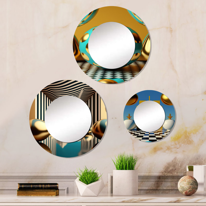 Lorien Metal Round Mirror
