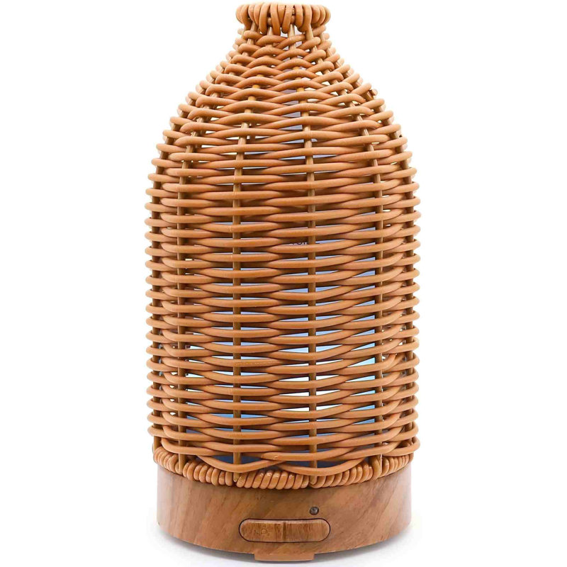 Diffuseur d'huiles essentielles - Diffuseur d'aromathérapie multifonction, brun clair