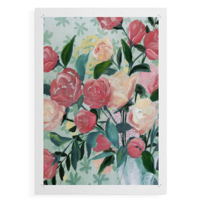 Painted Posies II - Impression sur toile seulement - NON-CADRE